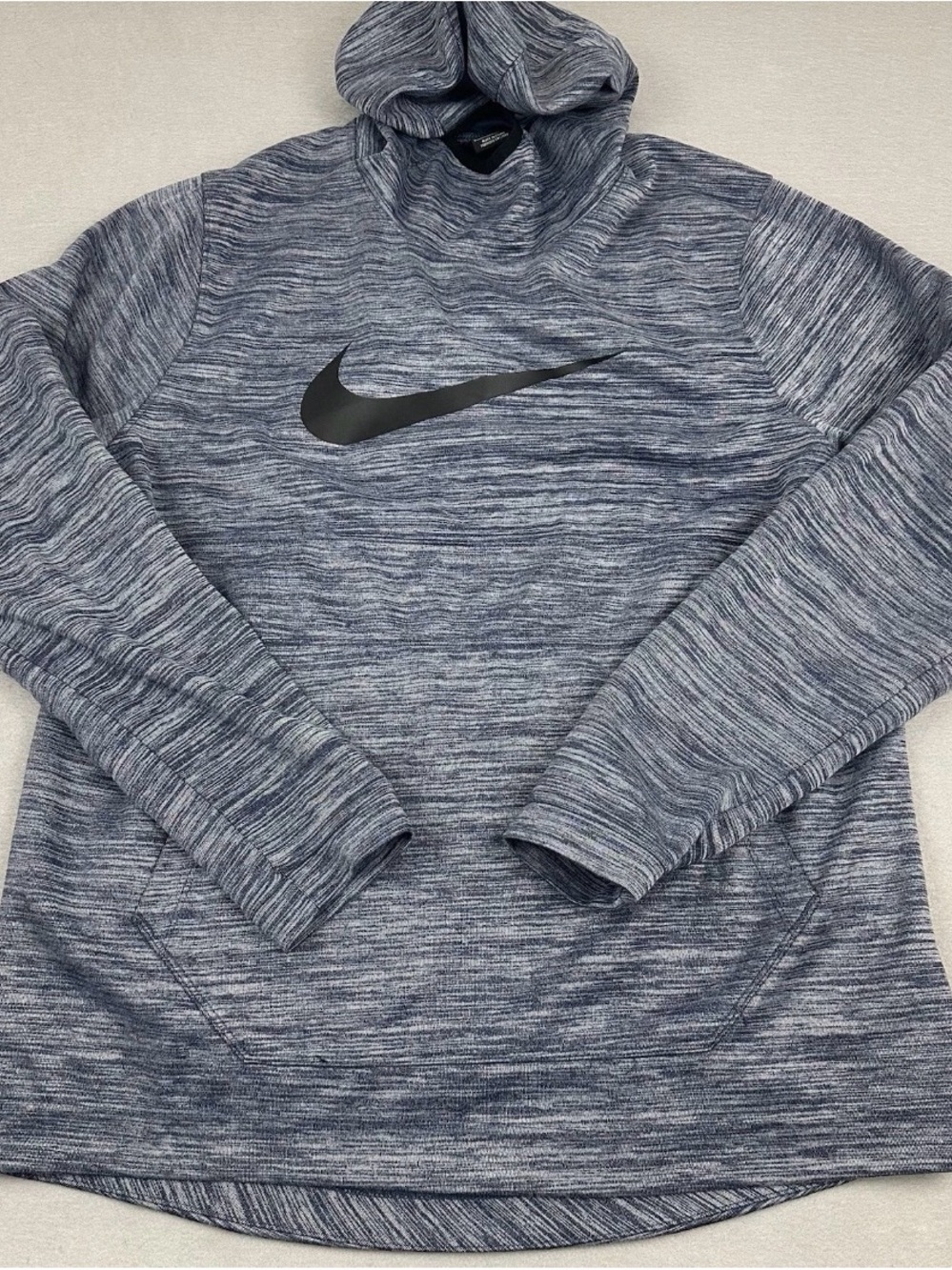 Vintage Nike Men’s Blue/Heather Spotlight Dri-Fit Pullover Hoodie Large